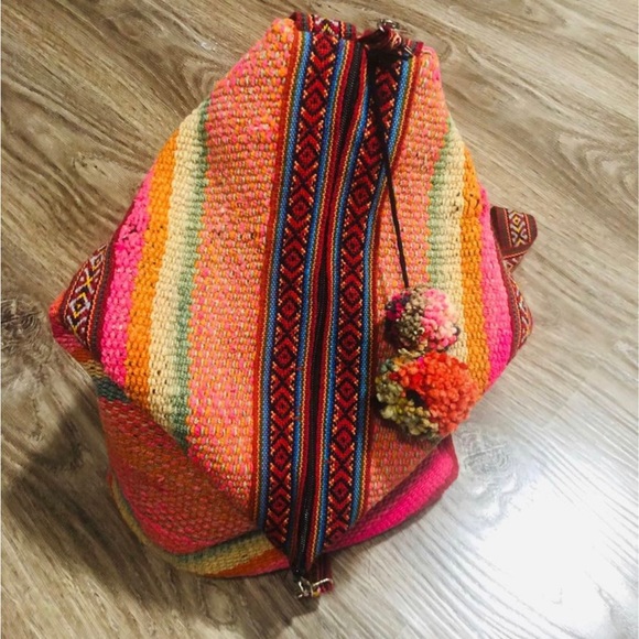 Andean Peruvian  backpack 🎒sheep wool - Picture 6 of 6